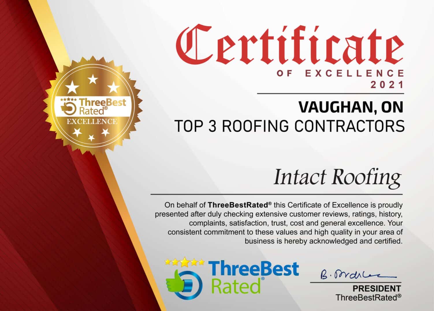 roofing award