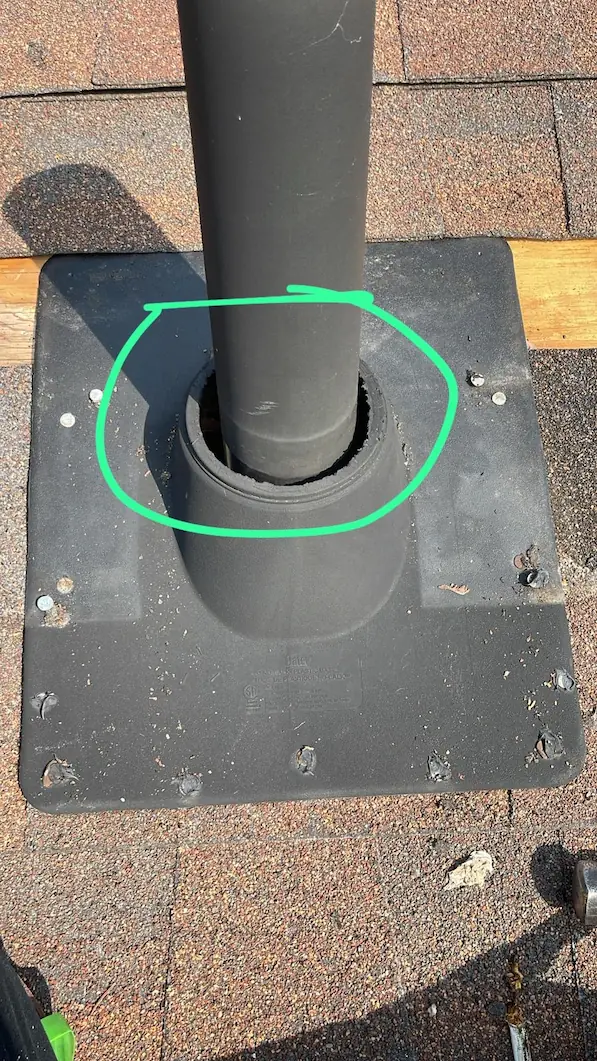 Plumbing stack membrane flashing repair Vaughan 416-616-6761